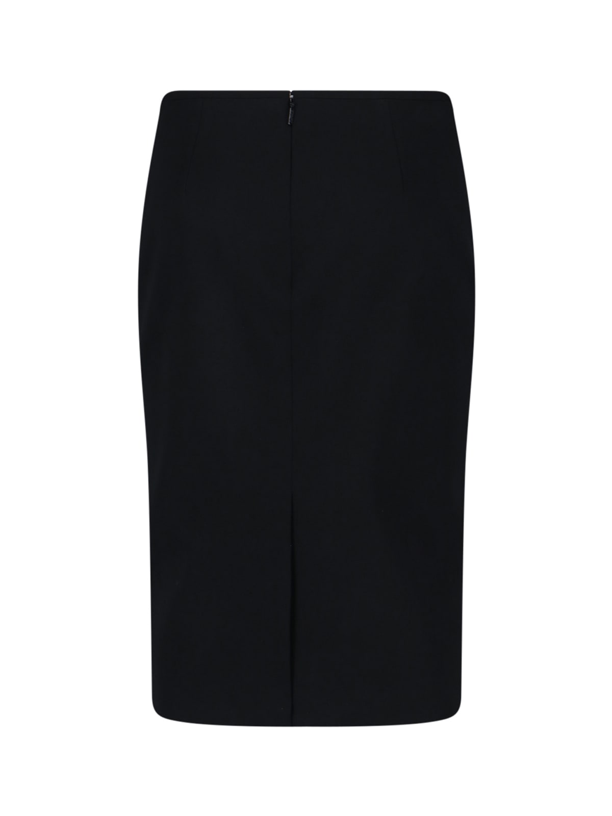 -Midi Skirt Gonne Nero-Donna
