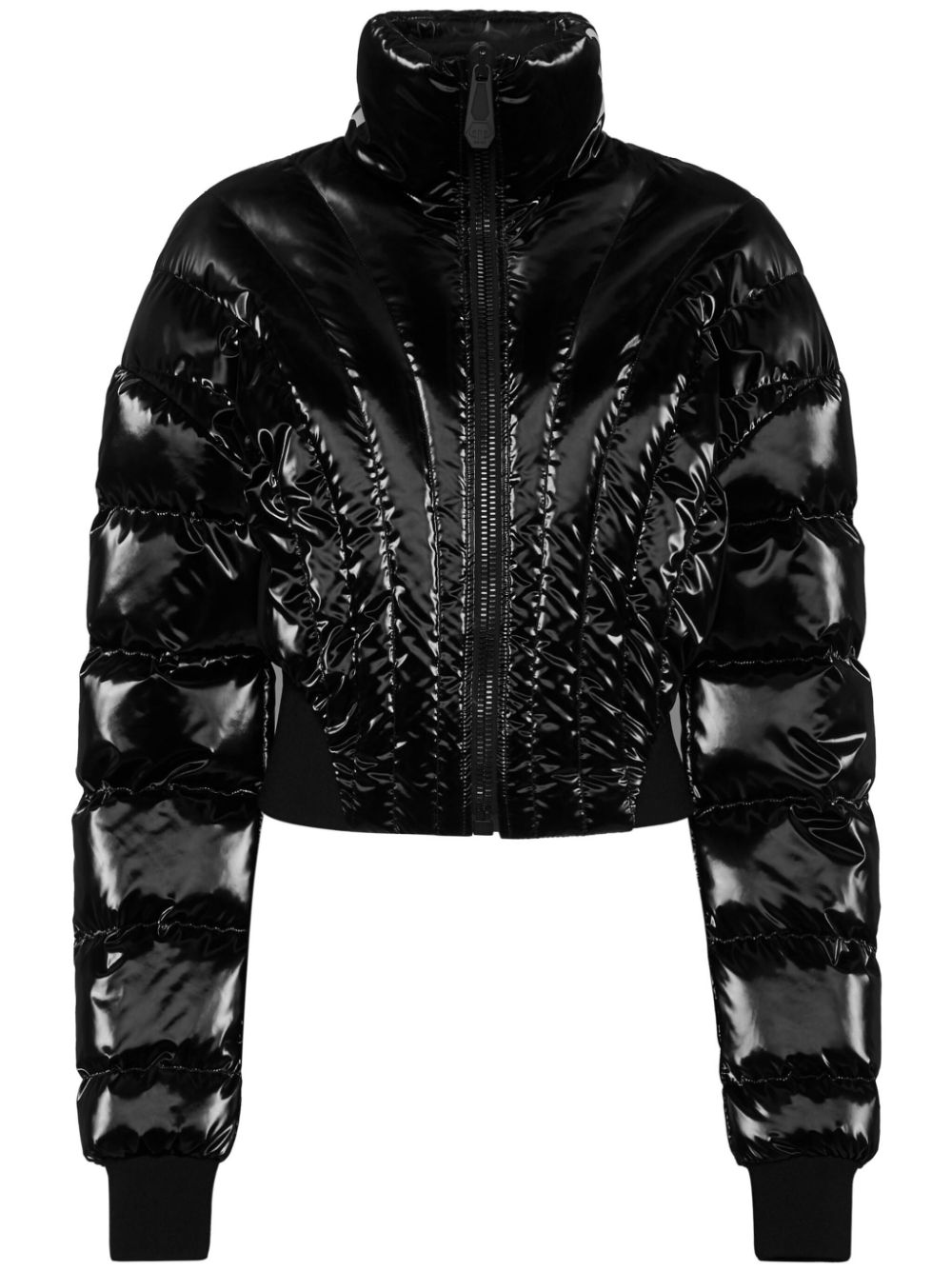 Logo-print puffer jacket - Black