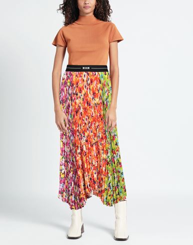 Woman Maxi skirt Green Size 2 Polyester