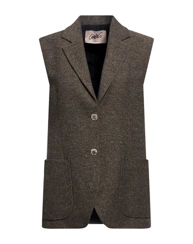 Woman Blazer Dark brown Size 10 Polyester, Wool, Acrylic, Viscose, Silk