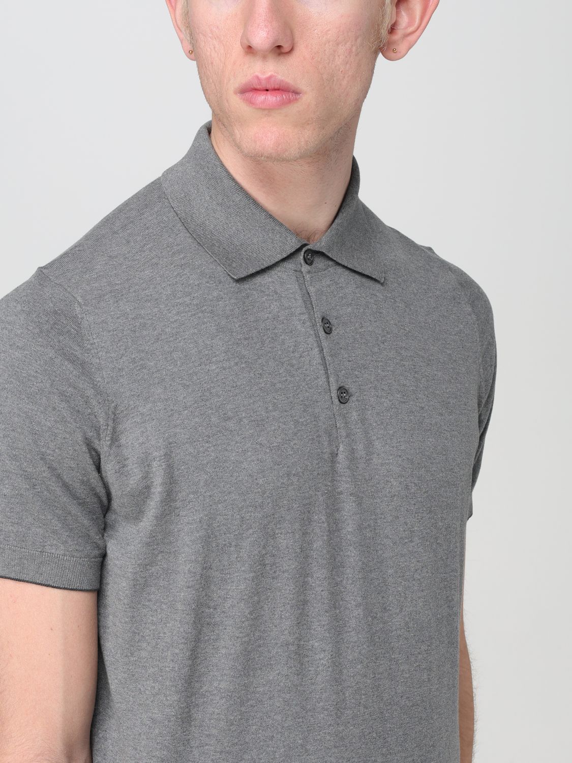 Polo Shirt Men color Grey