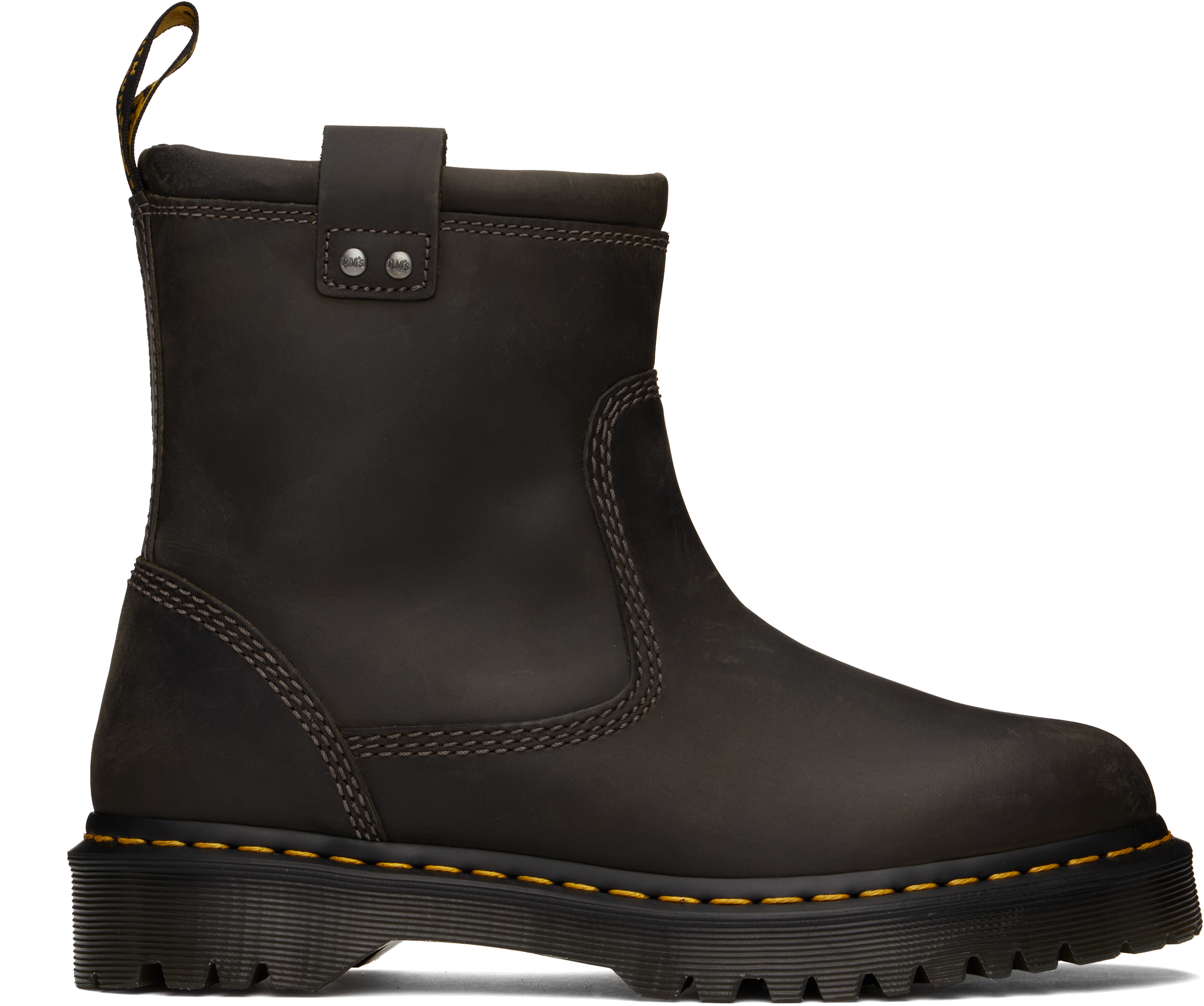 Dr. Martens Gray Anistone Lo Leather Boots