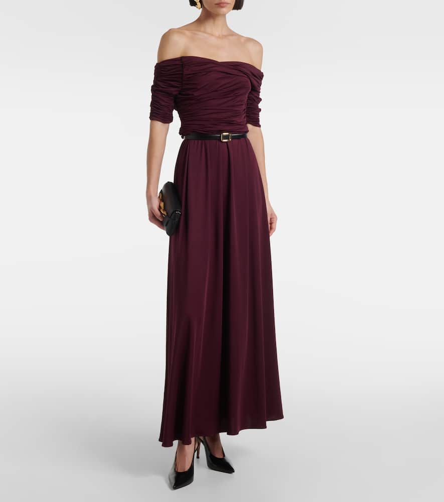 Charlotte ruched jersey midi dress