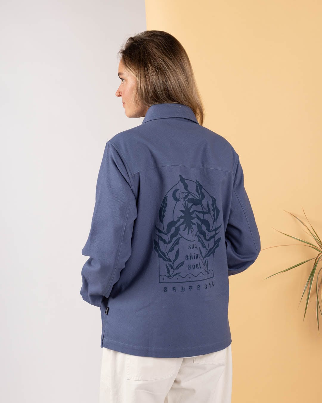 Saltrock Peta Womens Lightweight Canvas Shacket in Blue - : Mediu