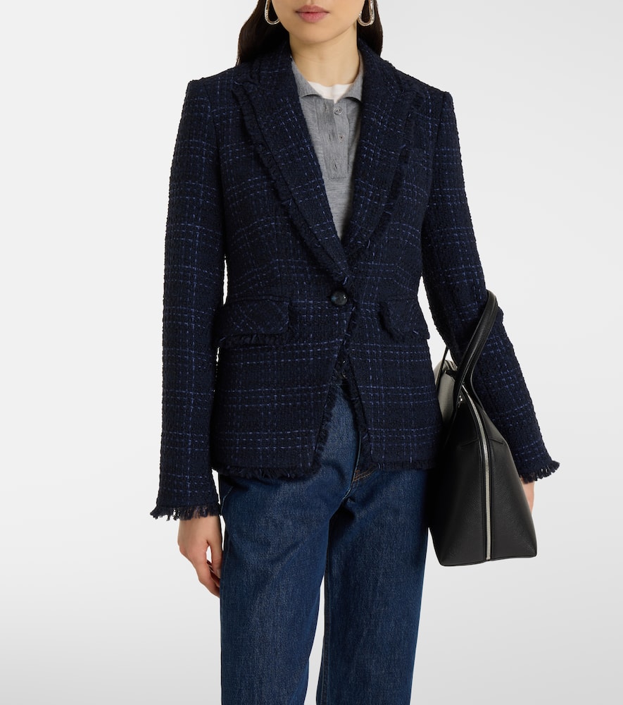 Checked tweed blazer