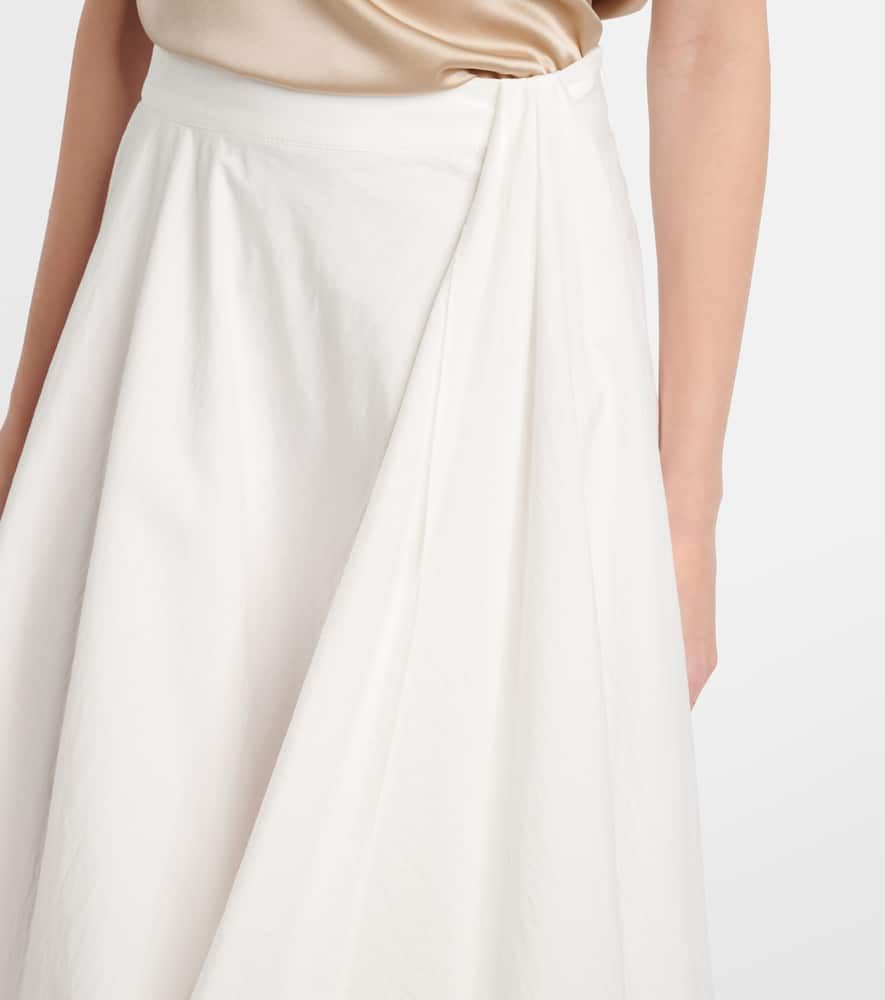 Cotton-blend maxi skirt