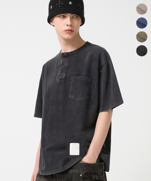 Bookle Collar Half Sleeve Cardigan Knit_PURE BLACK
