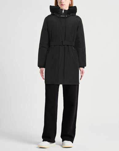 Woman Puffer Black Size XL Cotton, Polyamide, Wool, Polyester