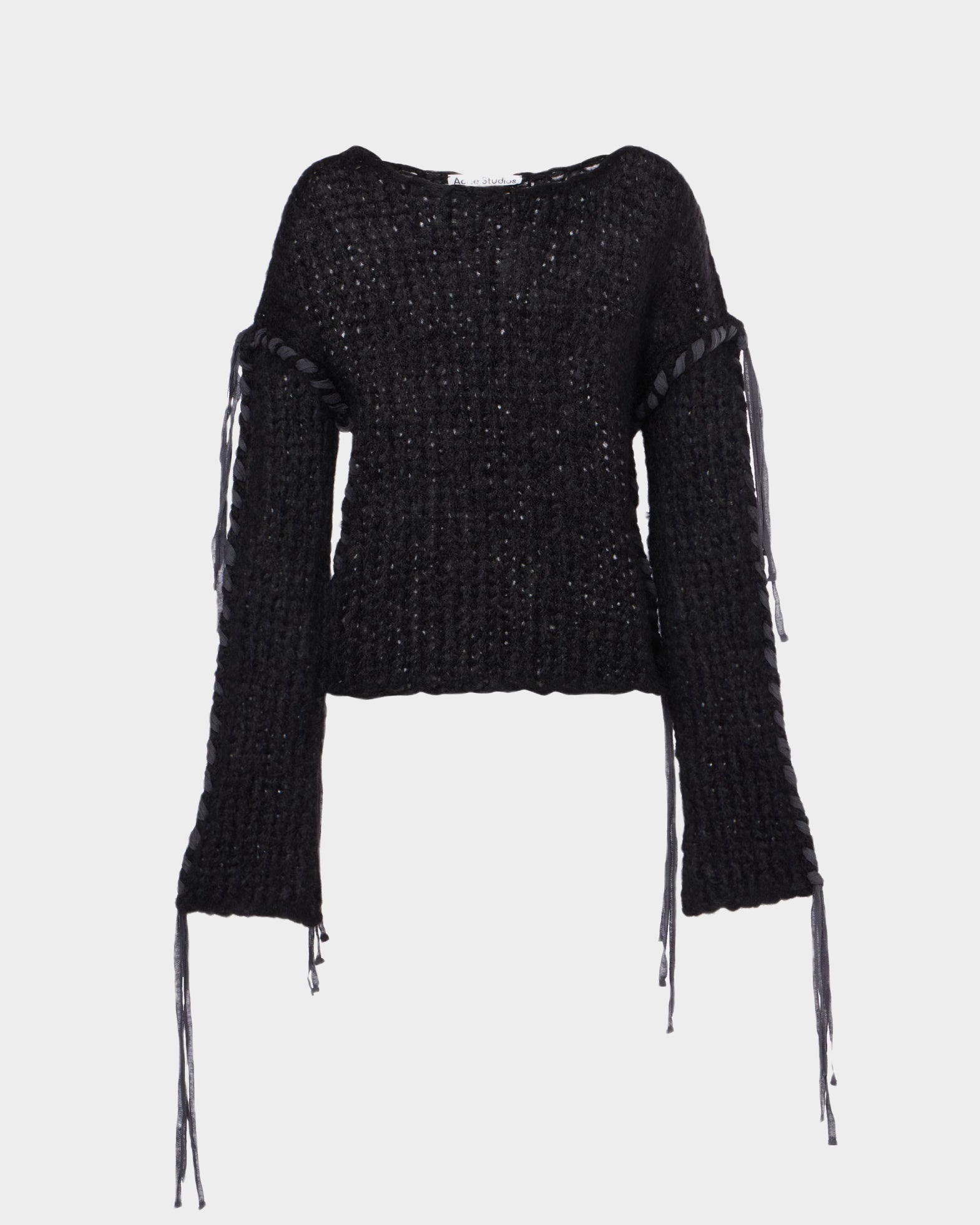 Acne Studios Sweater Lacing Knit Black