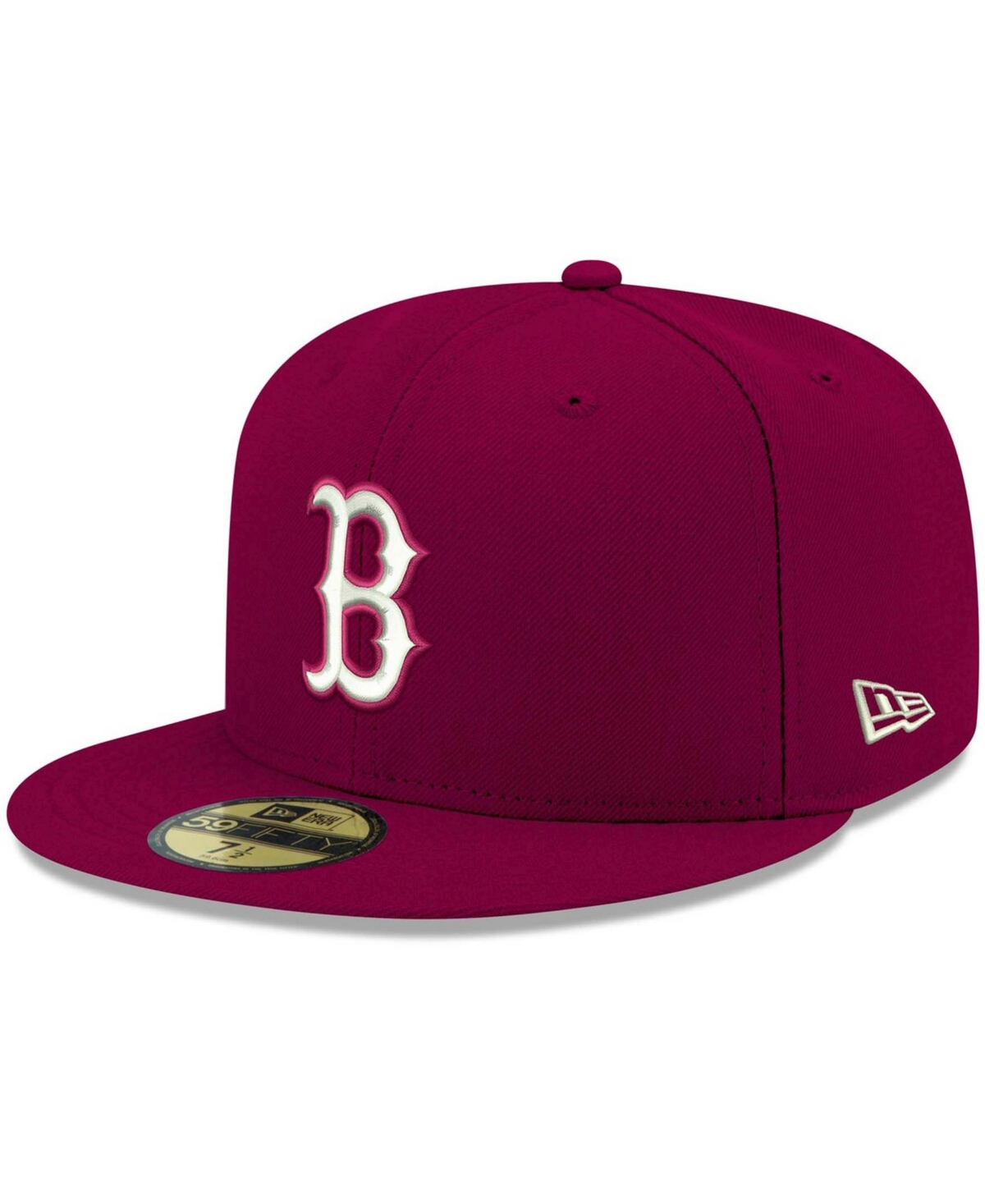 Men's Cardinal Boston Red Sox Logo White 59FIFTY Fitted Hat - Cardinal