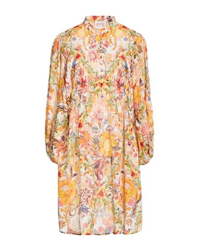 Woman Mini dress Apricot Size L Viscose, Silk