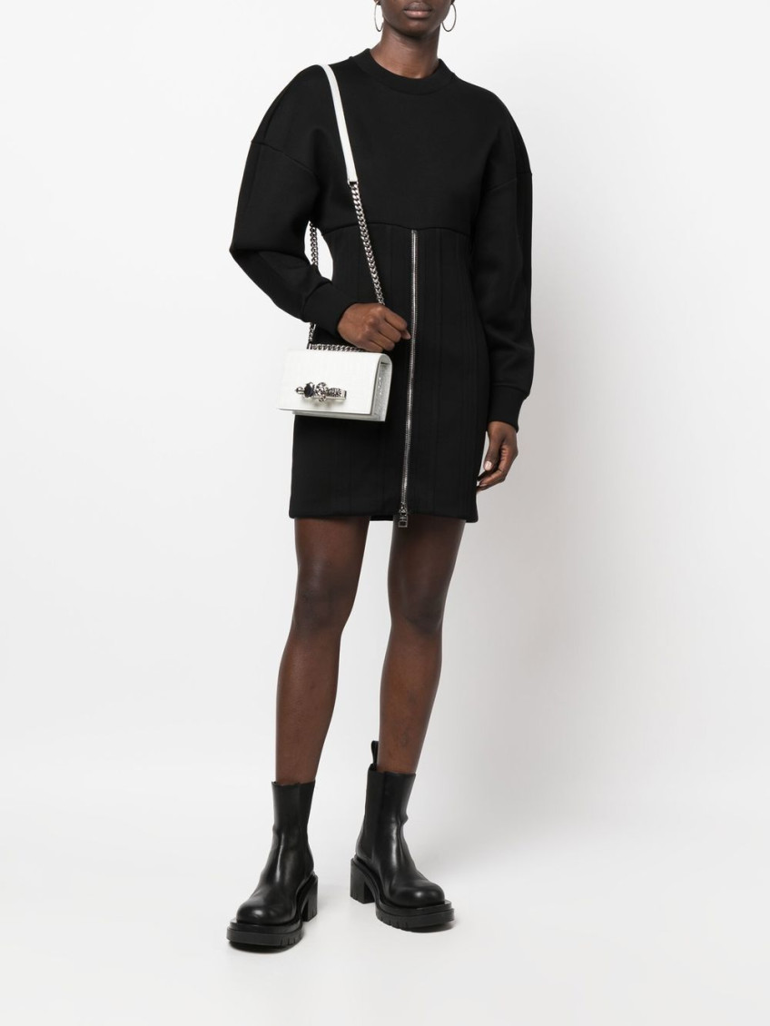 Zip-detail mini dress