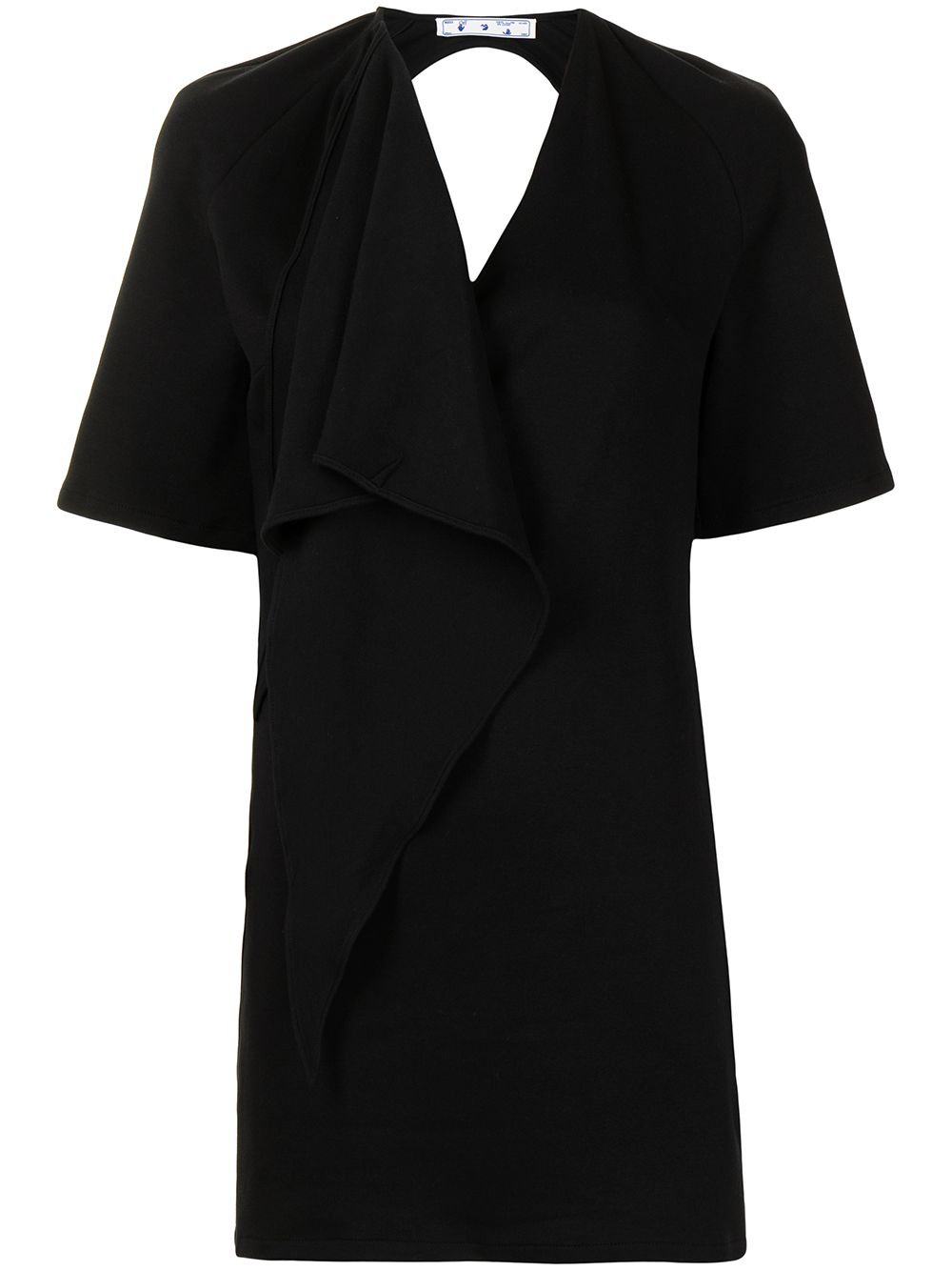 Short-sleeve backless dress - Black