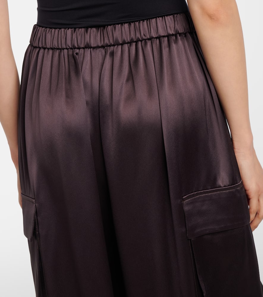 Delny satin cargo pants