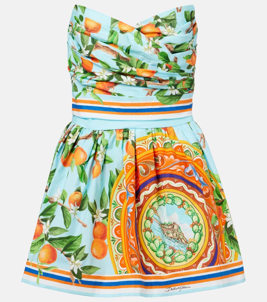 Printed cotton romper