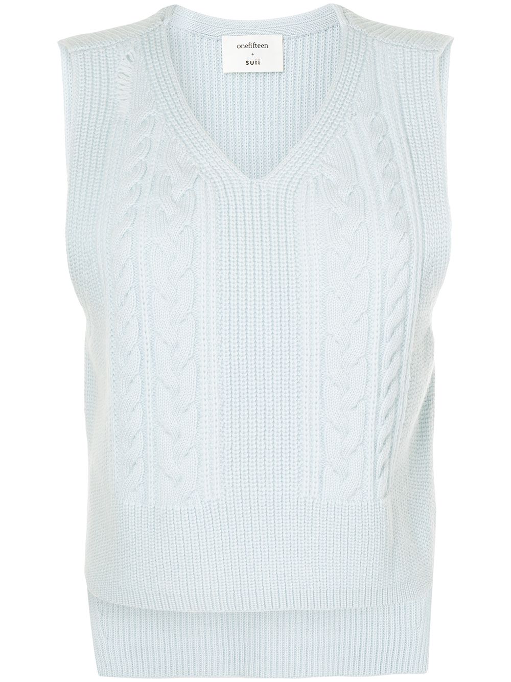X Beyond The Radar cable knit vest - Blue
