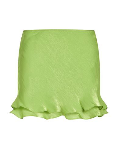 Woman Mini skirt Lime green Size L Polyester