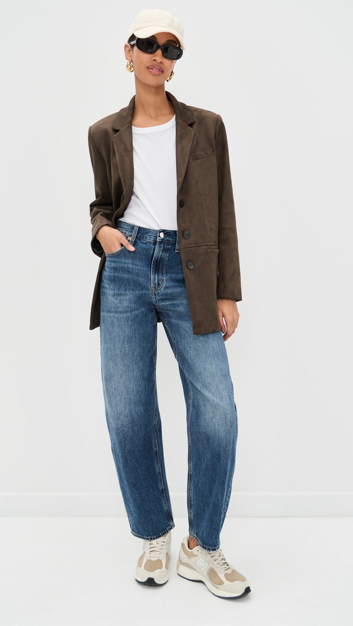 Blair Faux Suede Blazer Coffee