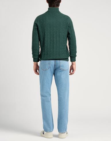 Man Turtleneck Dark green Size 46 Super 140s Wool