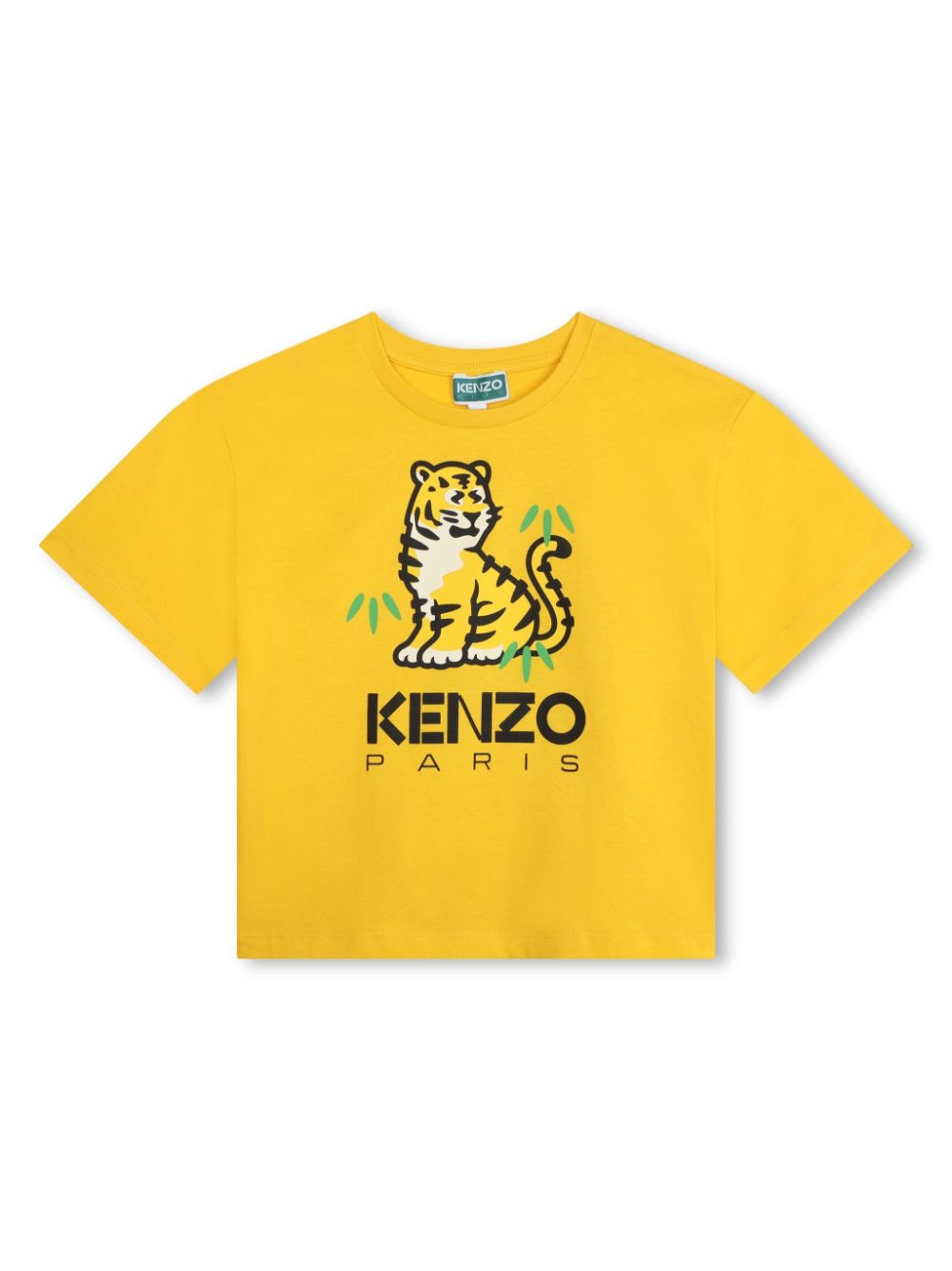 Kotora tiger-print organic cotton T-shirt - Yellow