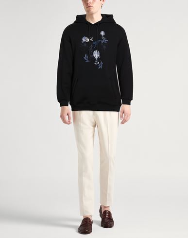 Man Sweatshirt Black Size M Cotton