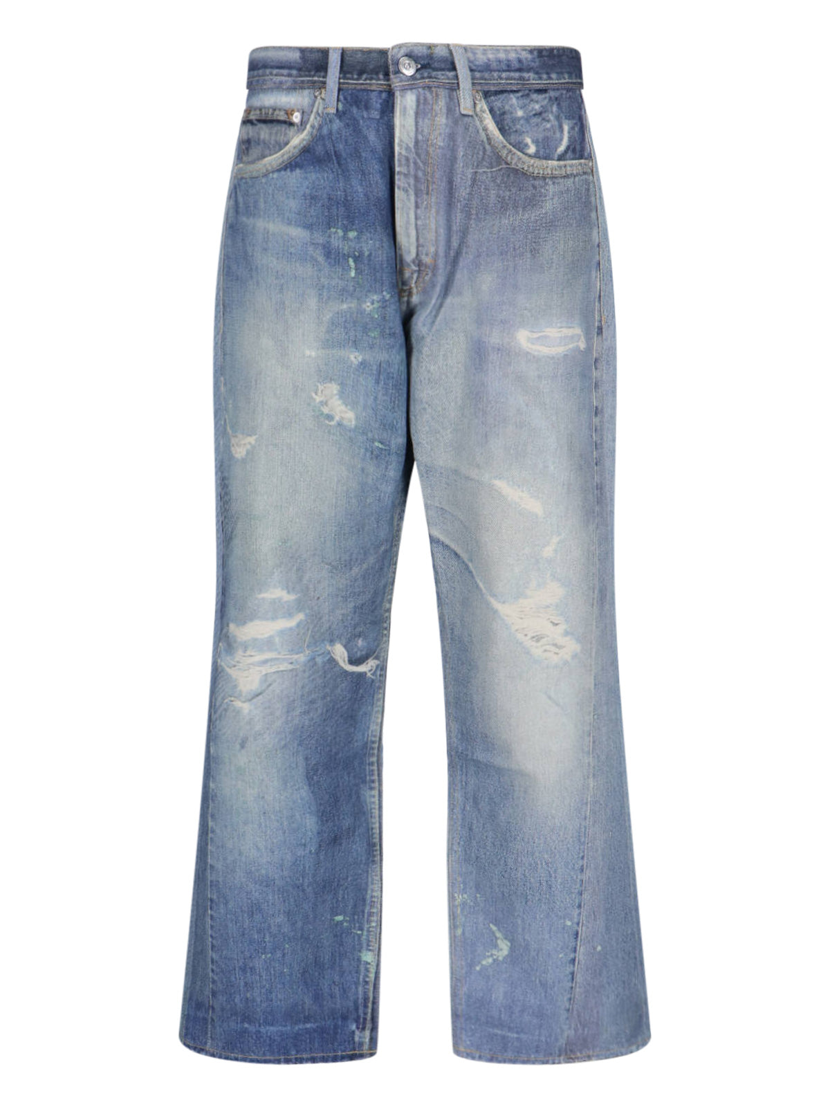 Men's Digital Denim Print Jeans in 100% Cotton