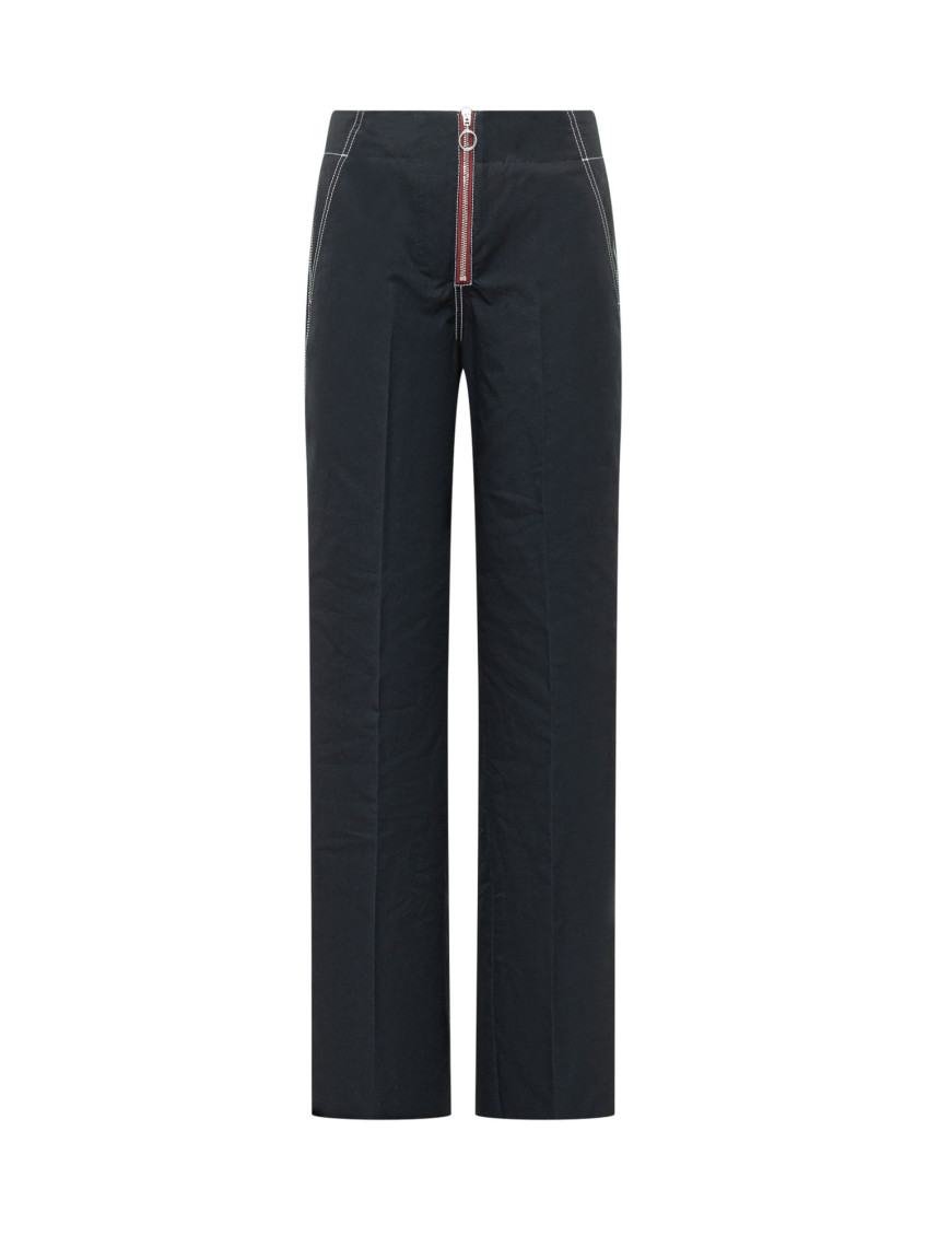 Black Straight Flat Front Pants