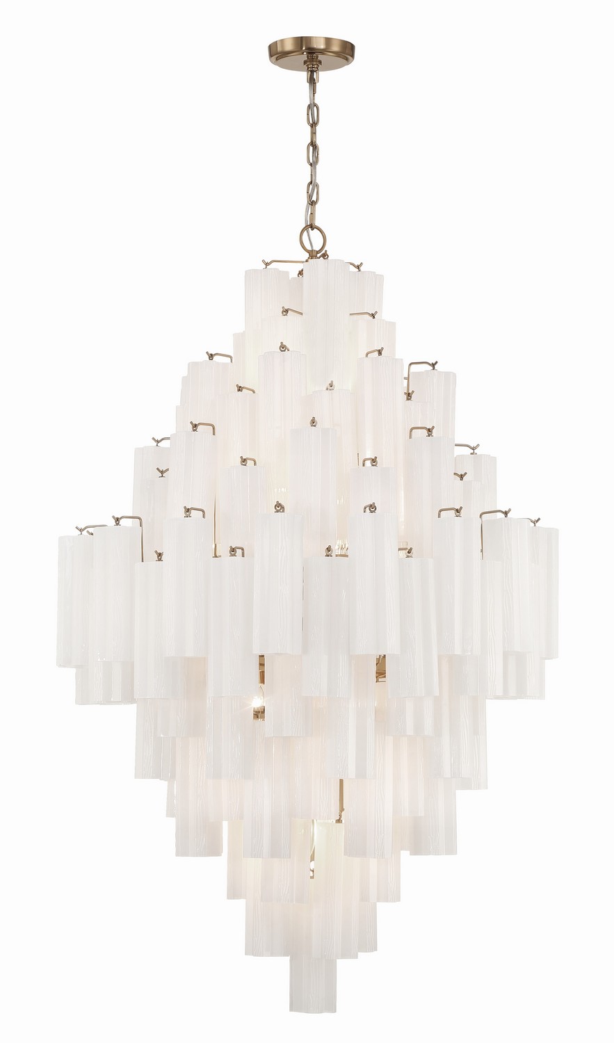 Aged Brass 20 Light Chandelier from the Addis Collection