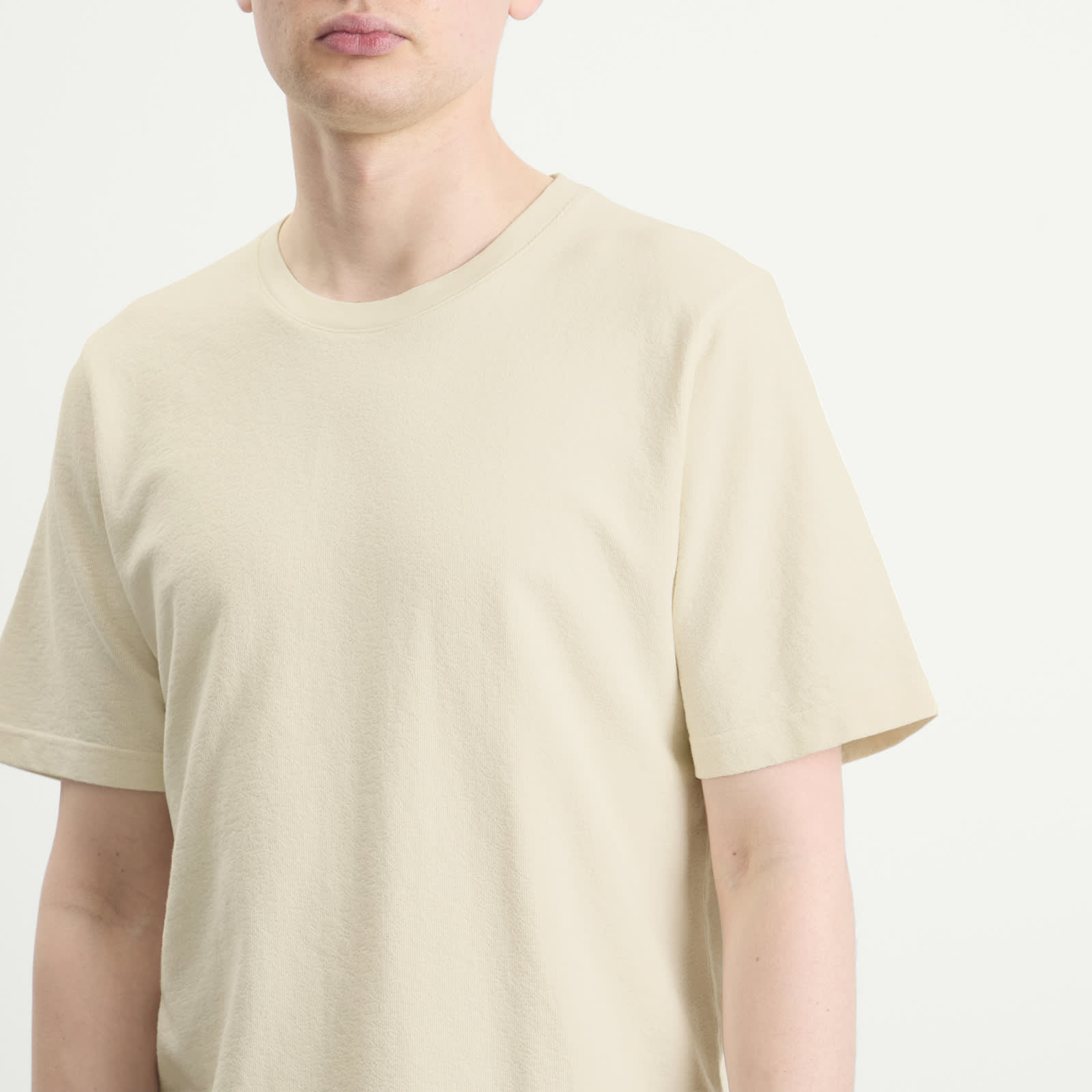 Men's Textured T-Shirt Ecru