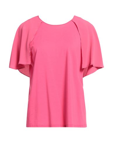Seventy Venezia Woman Top Fuchsia Size L Cotton, Lyocell, Elastane