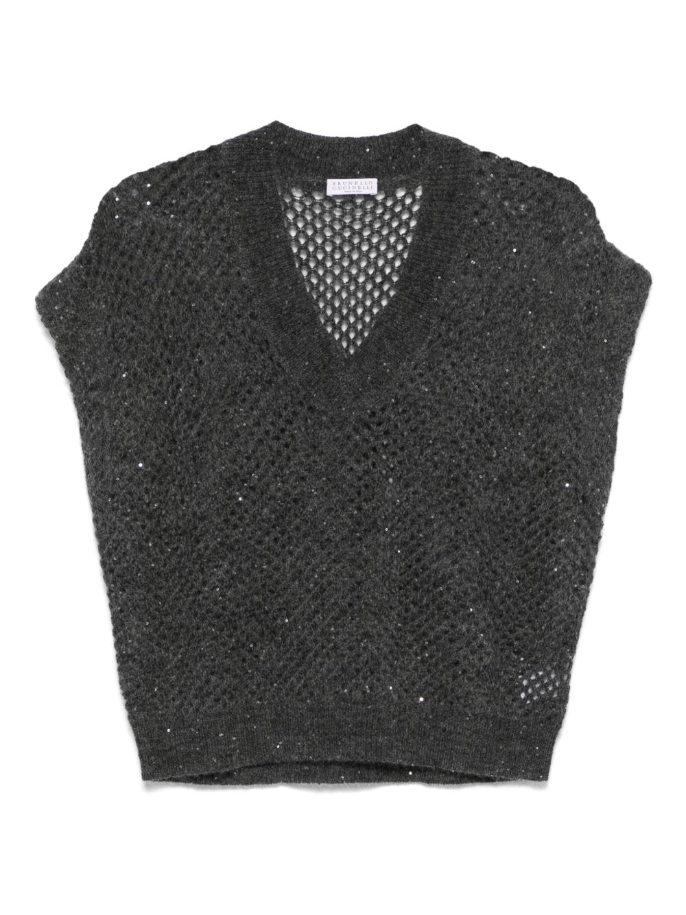 V-neck top - Grey