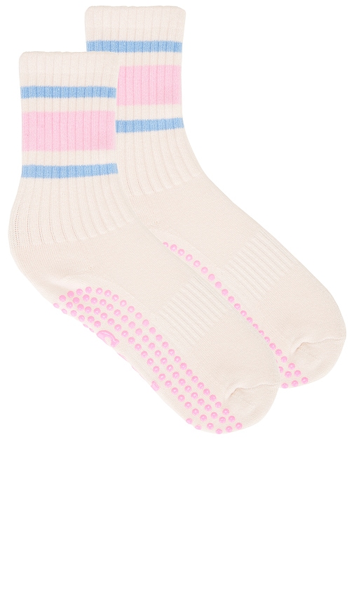 Souls. Pink Retro Grip Socks in Pink. -  S/M also in