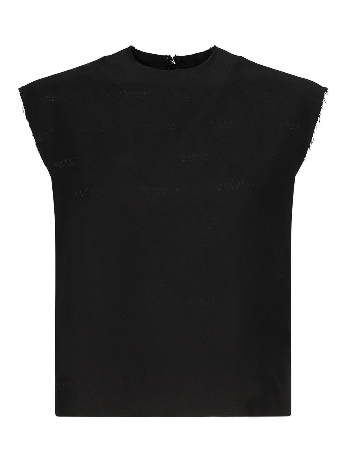 Sleeveless Silk Jacquard Top