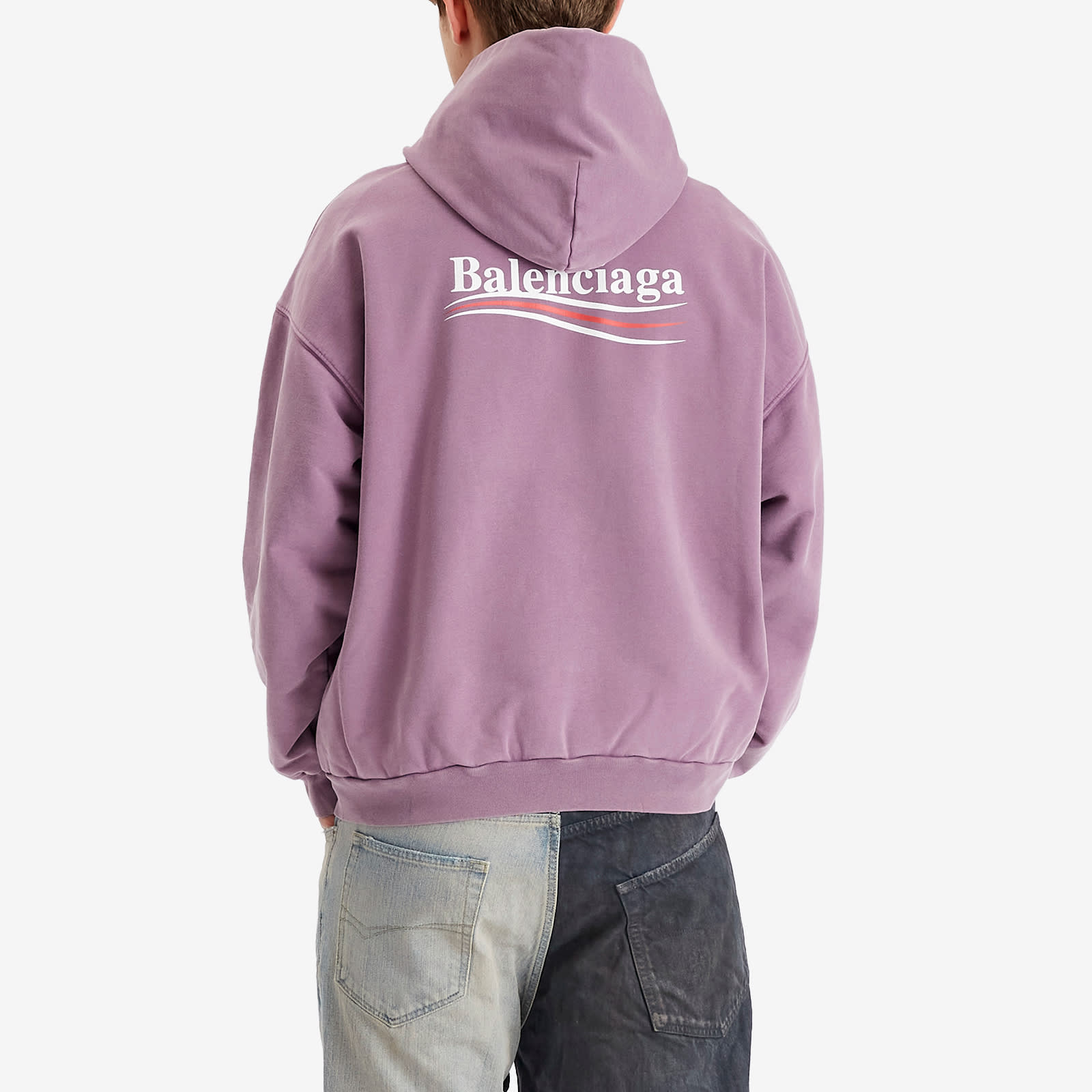 Men's Campaign Medium Fit Hoodie in Purple/White/Red