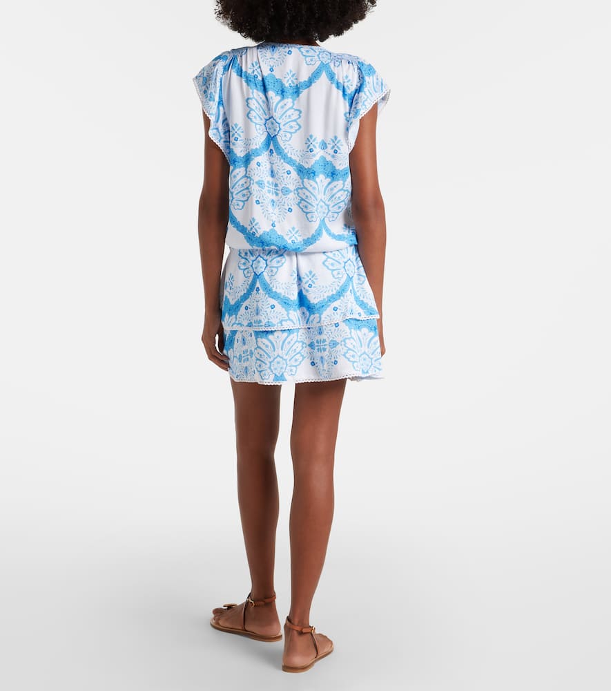 Lenni printed tiered minidress