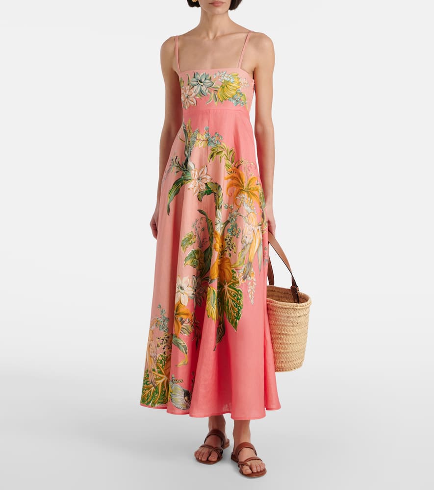 Alémais Anika floral linen maxi dress