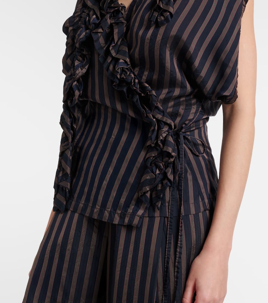 Ruffled striped top