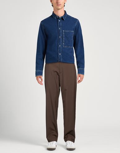 Man Pants Chocolate brown Size 31 Wool, Polyester