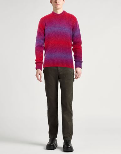 Man Sweater Purple Size 36 Baby alpaca wool, Nylon