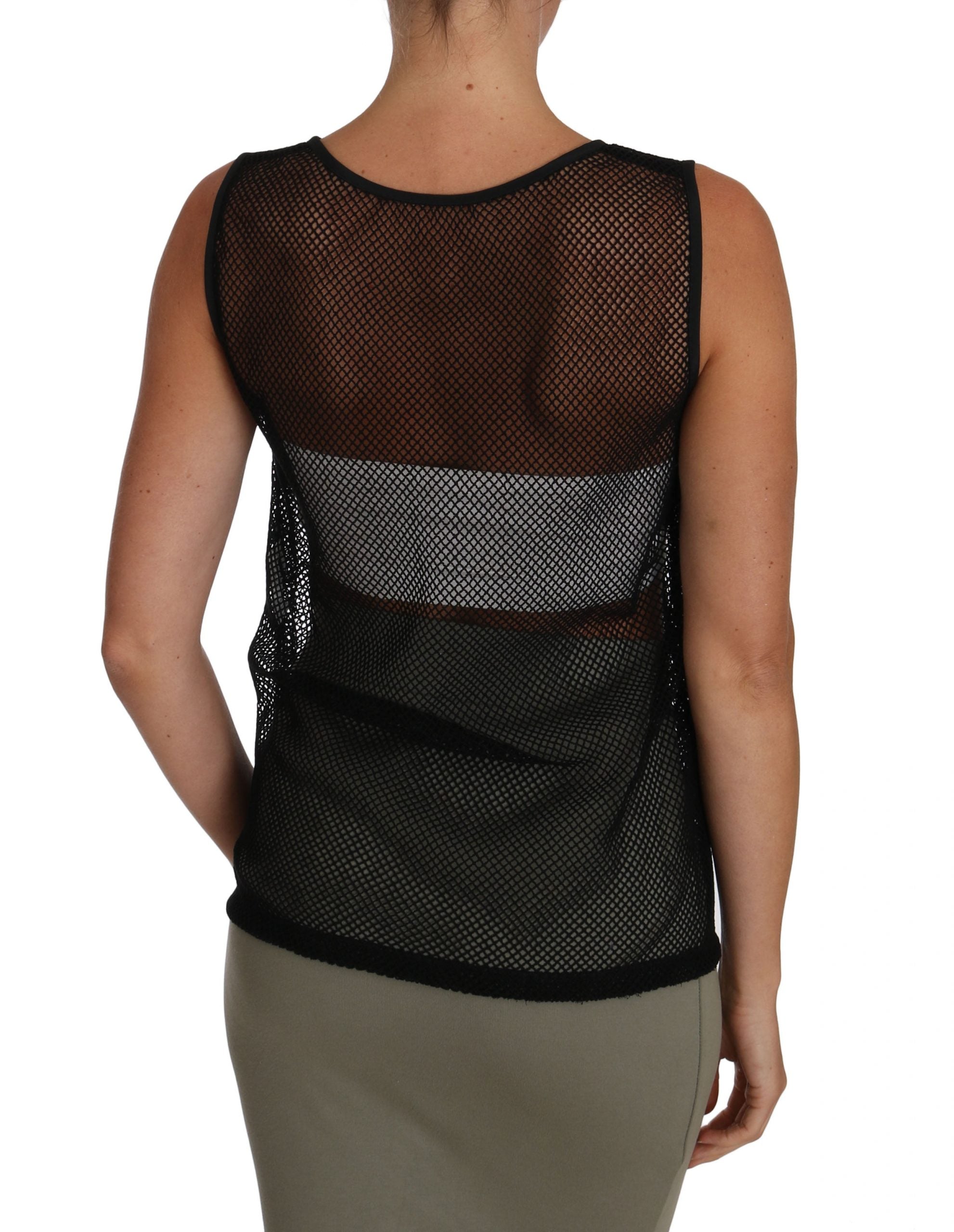 Mesh Tank Top — Black