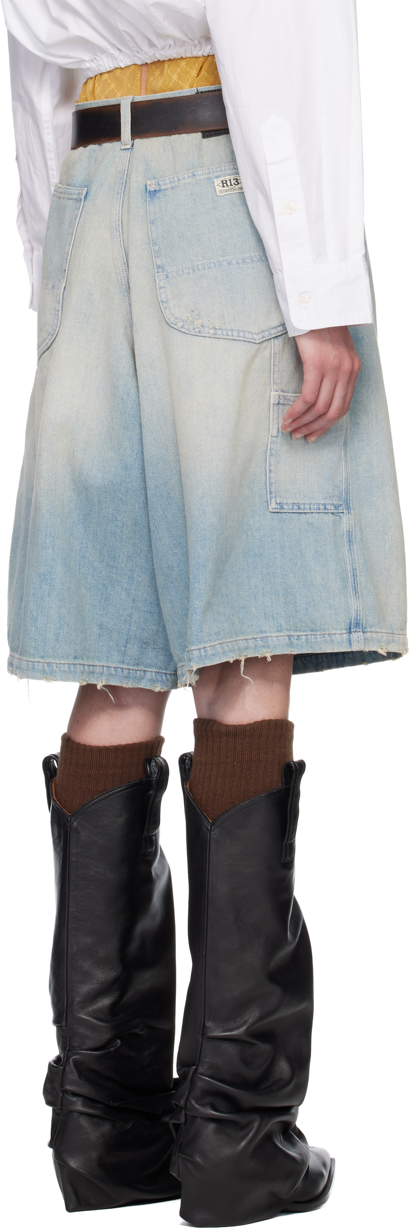 SSENSE Exclusive Blue Baggy Jesse Carpenter Denim Shorts