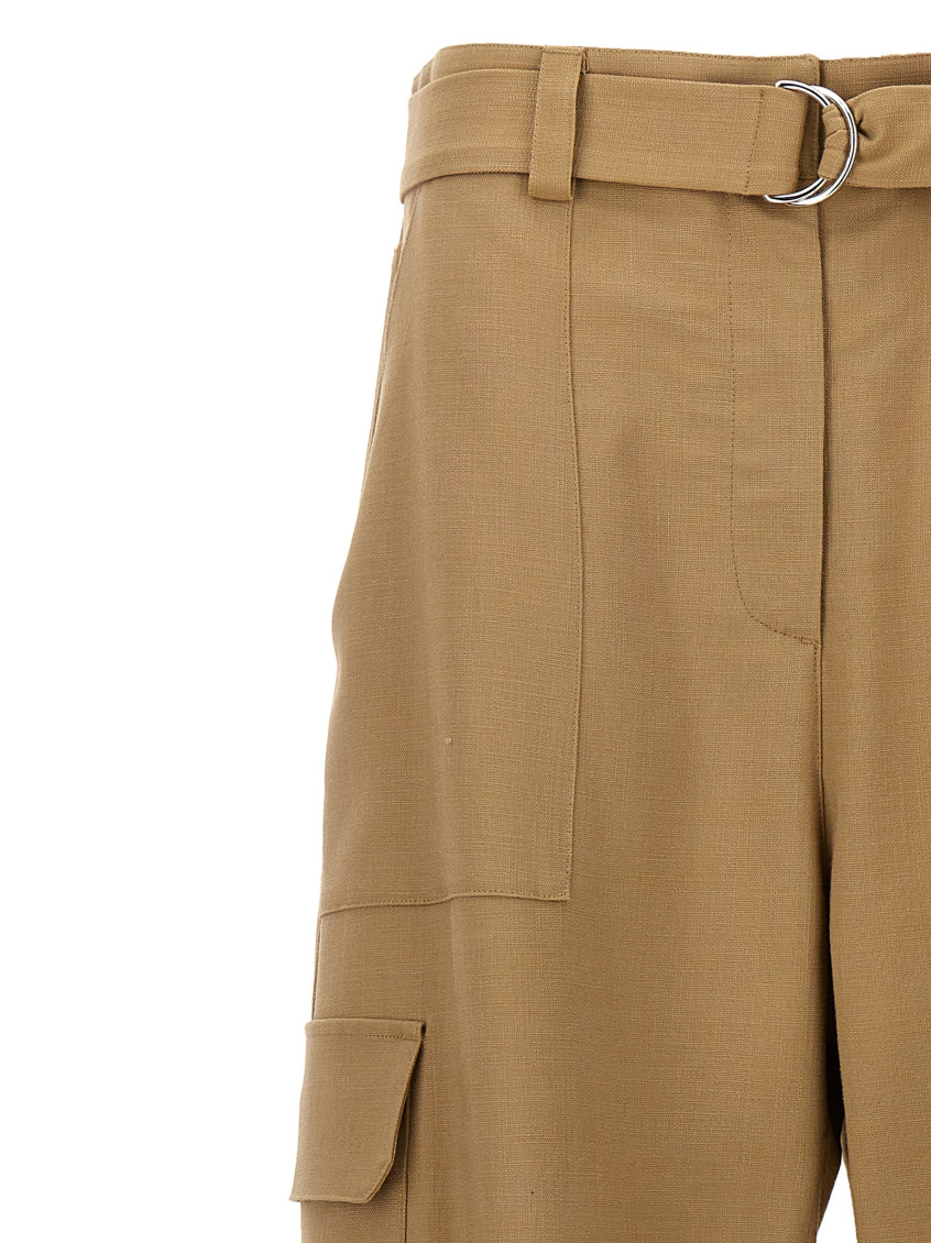 -Cargo Pantaloni Beige-Donna