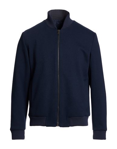 Man Jacket Navy Size 36 Polyester, Viscose, Wool