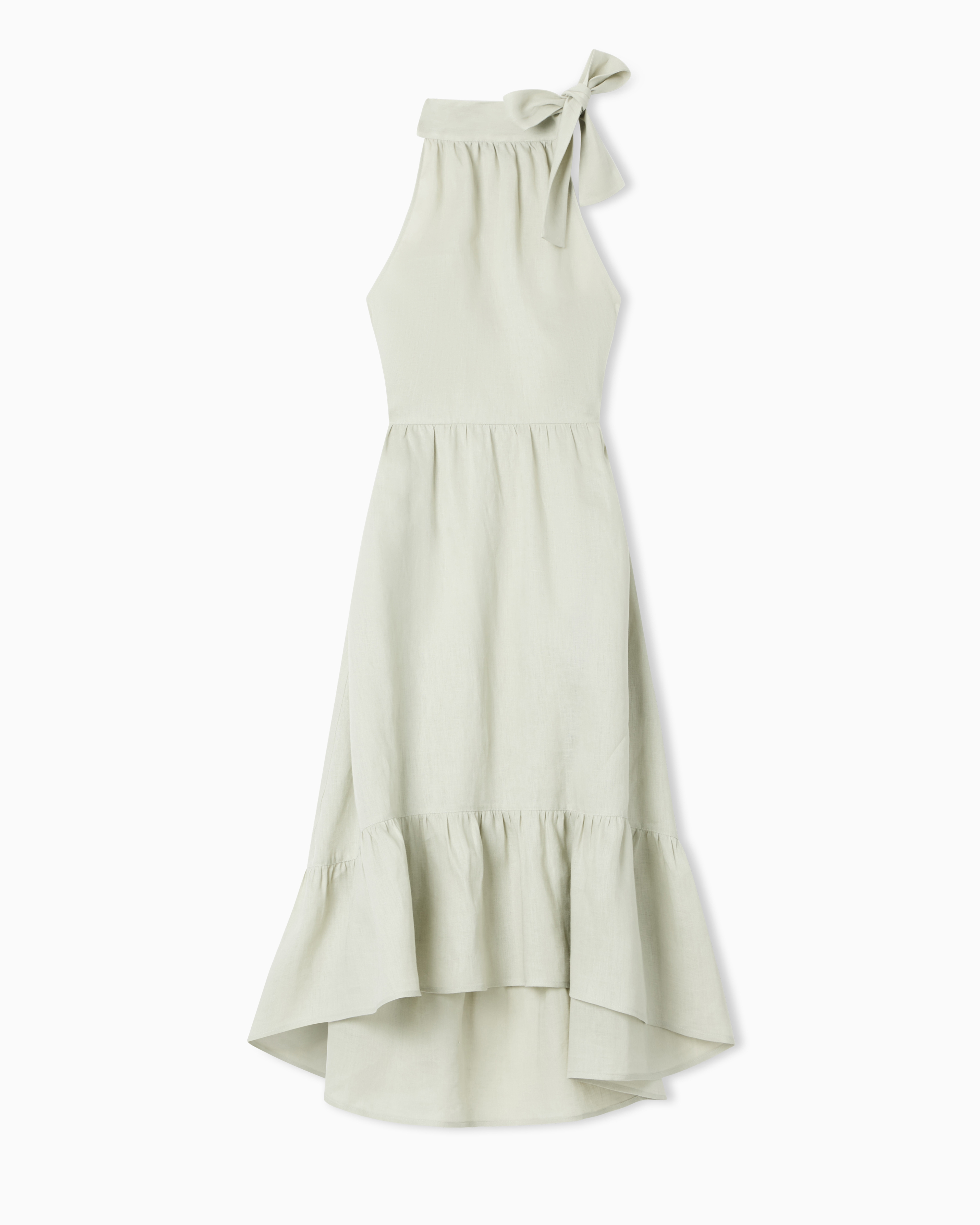 Short Linen Poplin Dress