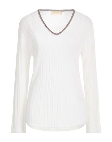 Momoní Woman Sweater Cream Size M Wool, Polyamide