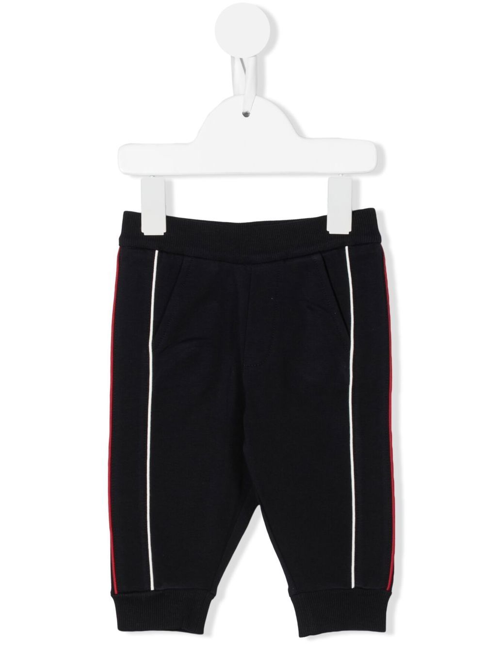 Logo-patch cotton track pants - Blue