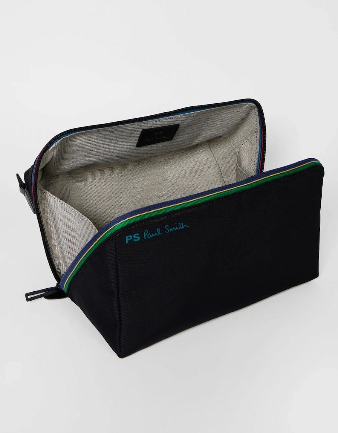 Men's Paul Smith Mens Leather Washbag - Black - Size: ONE size