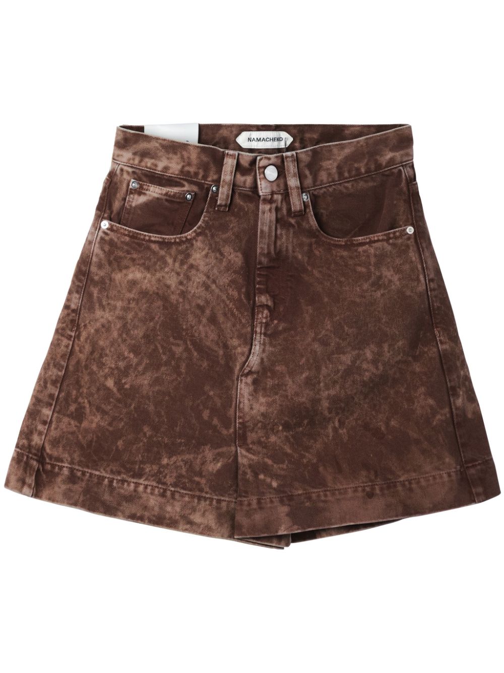 Emån denim shorts - Brown