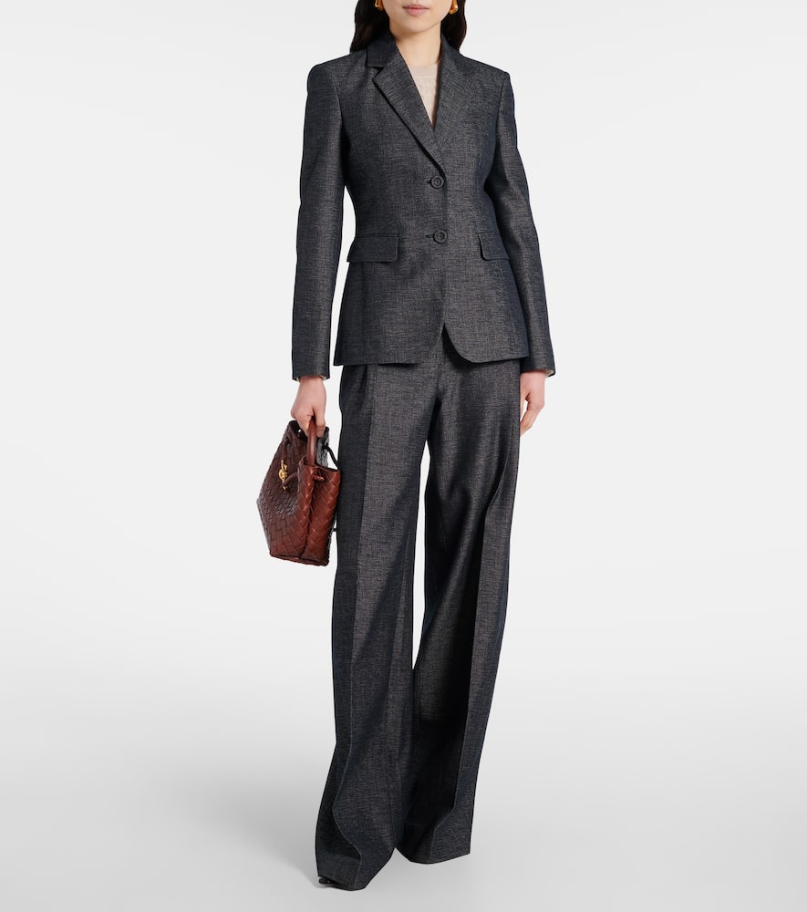 Jess cotton and silk wide-leg pants