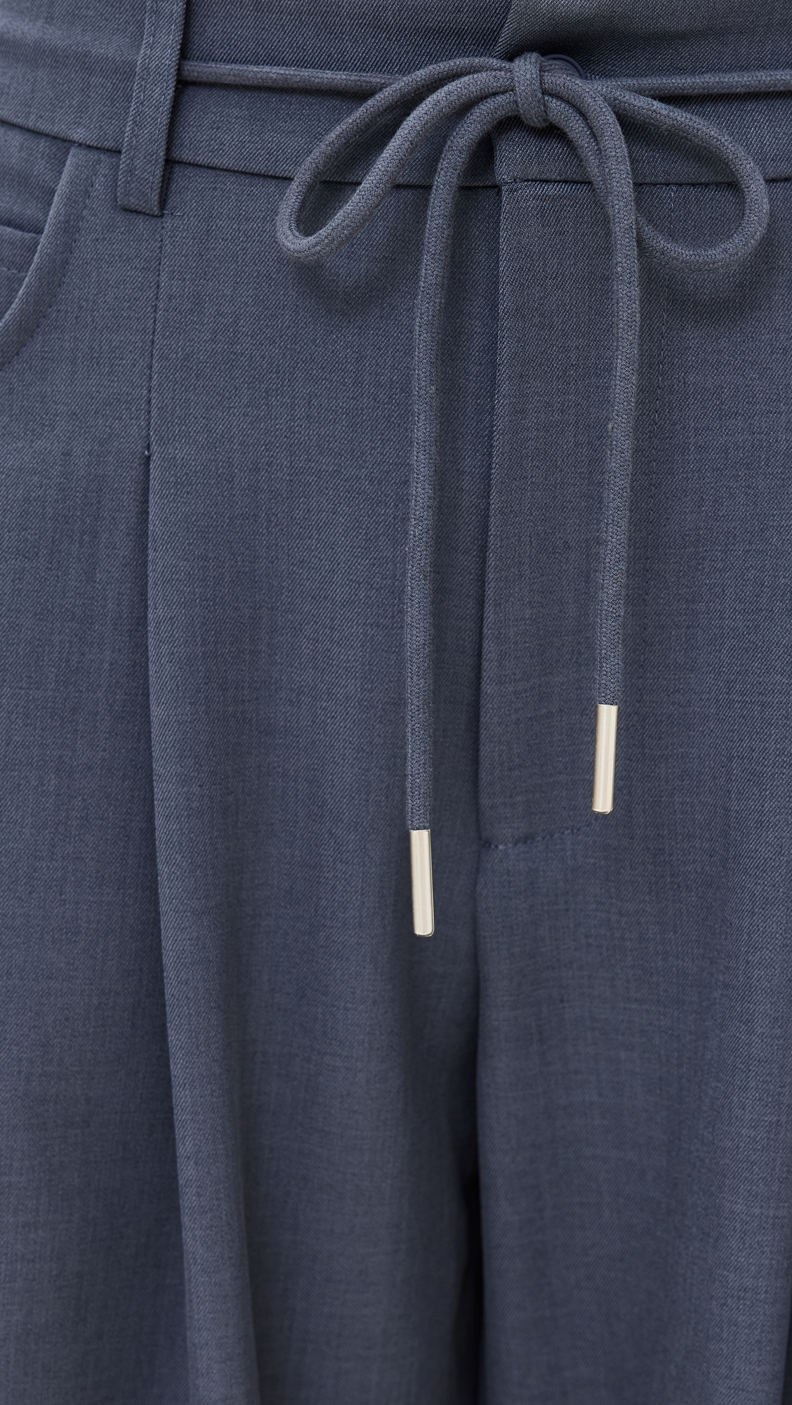 Slouch Tie Up Pants Slate